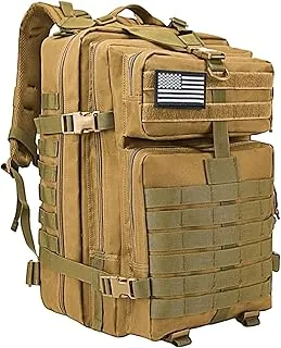WOLT Mochila táctica militar para hombre de 45L, mochila Molle, mochila de asalto de 3 días, mochila de evacuación, mochila resistente para senderismo, gimnasio (Jaque)