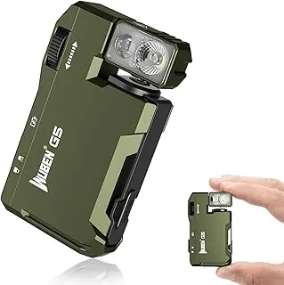 WUBEN Linterna EDC recargable G5, potentes linternas RGB, mini linternas planas portátiles de 400 lúmenes, IP65, impermeable, multimodo, magnética, llavero pequeño para campamento, emergencia (verde)