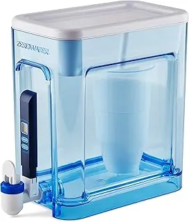 ZeroWater Dispensador de filtro de agua de 5 etapas de 22 tazas con lectura instantánea, 0 TDS para mejorar el sabor del agua del grifo, certificado IAPMO para reducir el plomo, el cromo y el PFOA/PFOS