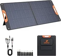 ZOUPW Panel solar portátil de 110 vatios para Jackery Explorer 300/500/Ecoflow/Anker Solix/Bluetti, cargador solar monocristalino plegable IP67 impermeable para camping RV batería de respaldo